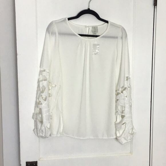 Joie Tops - NWT Joie white cut out balloon sleeve blouse